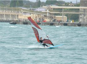 100709 - Good northerly flatwater on the leeward side of our breakwater