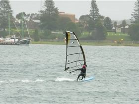100709 - Good northerly flatwater on the leeward side of our breakwater