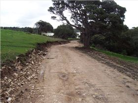 new track over rocky hill
