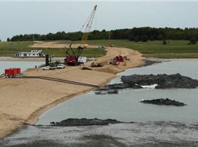 water coming up over the banks