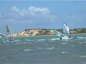 Slalom comp at river mouth
