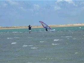 Slalom comp at river mouth