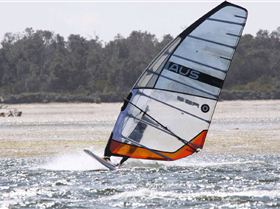 light wind blasting about to gybe