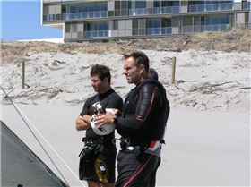 Spotty contemplating tatics before his heat.