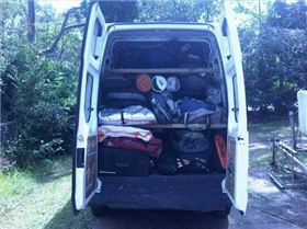 WInd Surf N Snow Van loaded for Burrum