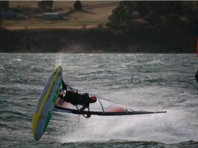 Wally attempting a jibe (Tas)