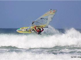 some waves at sandy point yesterday