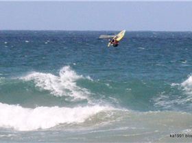 some waves at sandy point yesterday