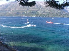 crazy surfing in Korcula Island