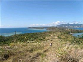 Geoff and Gaye walking the Island