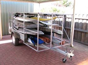 Naked trailer: frame built next step to clad it