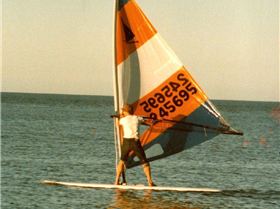 Ian first windsurfing