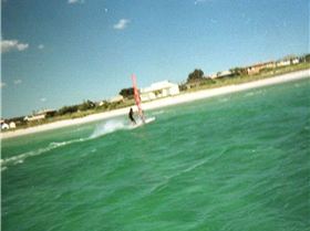 Gybing the MPR on the Wave Board