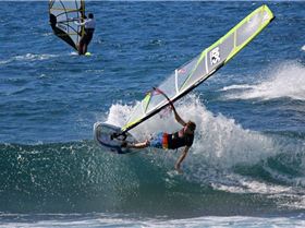 small swell and light winds so far