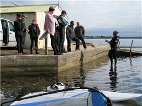 Red shows how far he went in the first hour.