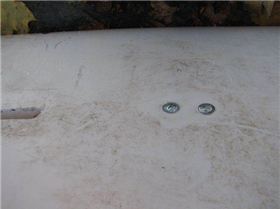 Fixing mast base on old board