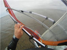 LAKE GEORGE SPEEDSAILING GOPR3106 GYBE EXIT