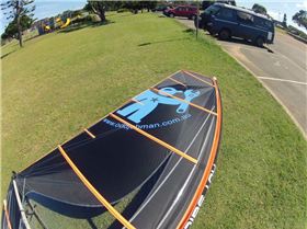 Company logo on sail