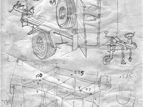 Mart's 3D Sketch plans for his windurfing trailer