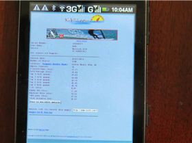 KA72 on an Android phone