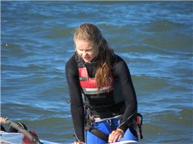 Some of the sailors coming in from a hard day on the water