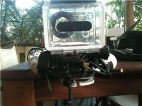 GoPro boom end mount using helmet strap 2