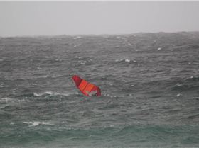 Duncan Sailing Maroubra Beach in a Southerly
