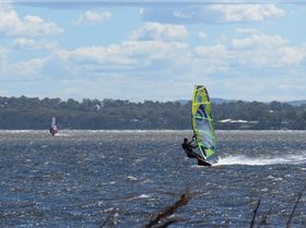 Canton Beach windsurfing 18 March 2013