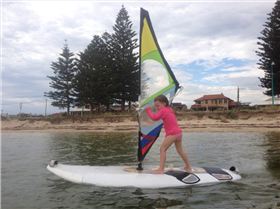 Just turned 4 and windsurfing - Elyssa
