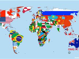 carte-monde-pays-drapeau