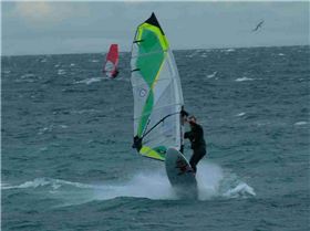 Winter northerly winds in thr bay