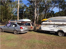 Cars loaded for Xmas holidays