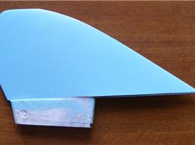 17cm deep, 55deg, 350cm long stainless LE finished