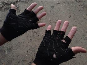 Time on water - worn gloves