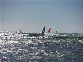 Koster and Dunkerbeck  at a Geraldton local spot testing Severne stuff