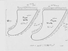 Drake natural wave 11cm and 13cm areas calculated 001