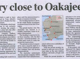 Oakajee Article 10 April 2014 Australian