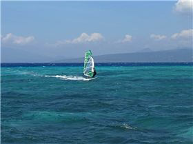 windsurfing at pulau tabuhan