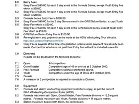 NSW Windsurfing Series 2014 - 2015