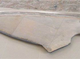 stainless bonded to balsa fin