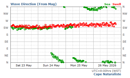 Cape Naturalist Swell Direction and Period Report