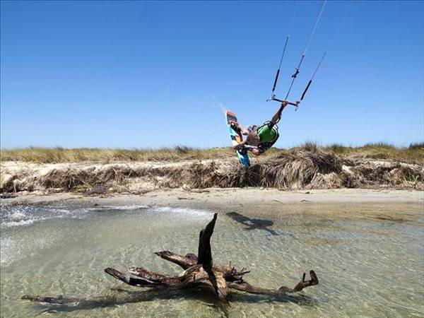 Ned Taylor, kiteboarding at Augusta,WA