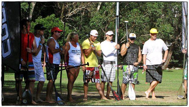Coreban Stand Up Paddle Race - paddlers getting ready