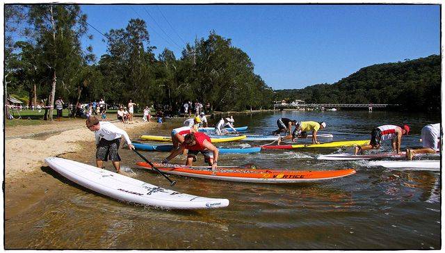 SUP Race - off they paddle..