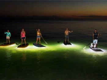 Night SUPing gets interesting with under board lights - Stand Up Paddle News